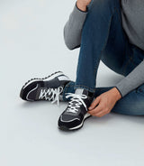 Sneakers en cuir anthracite "Perceval"