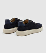 Perrig" navy leather sneakers