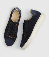 Perrig" navy leather sneakers