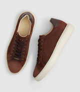 Perrig" brown leather sneakers