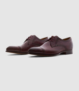 Derby couture en cuir bordeaux "Camillo" - IZAC