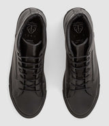 Cassius" black leather sneakers