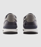 Champion" navy leather sneakers