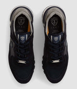 Champion" navy leather sneakers