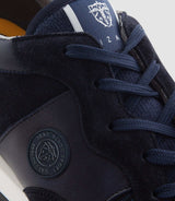 Champion" navy leather sneakers