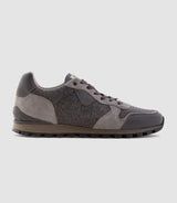 Claris" grey leather bi-material sneakers