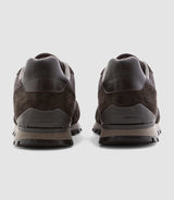 Claris" brown leather bi-material sneakers