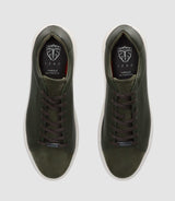 Sneakers en cuir kaki OLIVE - IZAC