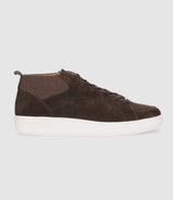 Sneakers en cuir lisse chocolat OMAR - IZAC