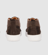 Sneakers en cuir lisse chocolat OMAR IZAC