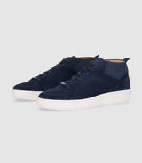 Sneakers en cuir lisse marine OMAR - IZAC