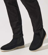 Bottines élastiques en suede noir OMAHA - IZAC