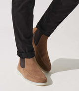 Bottines élastiques en suede taupe OMAHA - IZAC