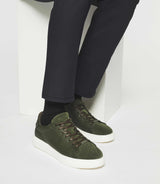 Sneakers en cuir kaki OLIVE - IZAC