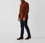 Angelo" rust velvet casual shirt