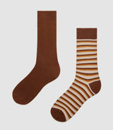 Chaussettes fantaisie camel "Quadry" - IZAC