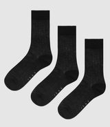 Lot de 3 chaussettes noires - IZAC