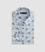 Chemise à imprimé floral marine "Darius" - IZAC