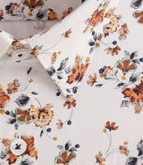 Chemise à imprimé floral camel "Derek" - IZAC