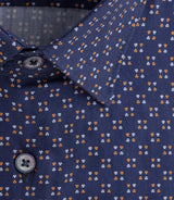 Chemise à imprimé micro motif marine "Dexter" - IZAC