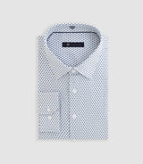 Chemise à imprimé micro motif blanche "Diego" - IZAC