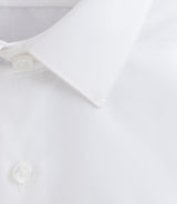 Satinslimout" white cotton sateen shirt