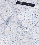 Chemise slim à imprimé floral bleu MADECOUT - IZAC