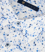 Madec" blue floral print shirt