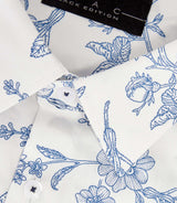 Chemise à imprimé oiseaux blanche "Maelo"