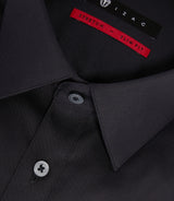 Malta" black stretch poplin shirt