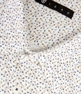 Marcus" camel micro patterned shirt