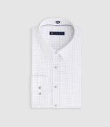 Chemise imprimée micro motifs blanc "Mathew" - IZAC