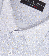 Chemise imprimée micro motifs jaune "Maturin" - IZAC