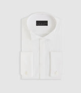 Metaphor" white satin formal shirt