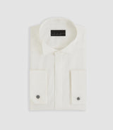 Metaphor" ecru satin formal shirt