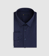 Mike" navy micro patterned shirt