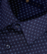 Mike" navy micro patterned shirt