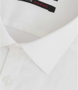 Sastretchbasic" white stretch satin shirt