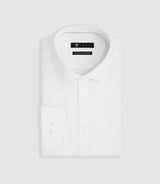 Satinslim" white satin shirt