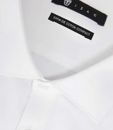 Satinslim" white satin shirt