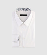 Chemise slim unie blanche MADOC