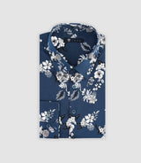 Chemise à imprimé fleuris marine MIOCHE - IZAC