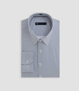 Chemise imprime micro motif blanc "Bart" - IZAC