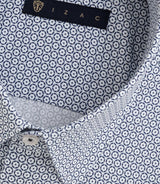 Chemise imprime micro motif blanc "Bart" - IZAC