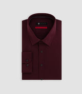 Chemise coton stretch bordeaux "Malte" - IZAC