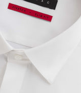 Sastretchmixte" white stretch satin shirt