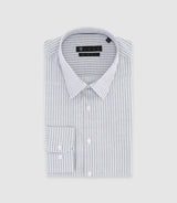 PALY grey striped slim fit shirt