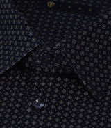 Chemise à imprimé micro motifs marine PEDRO - IZAC