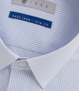 Chemise easy iron à rayures bleu ciel PRESTON