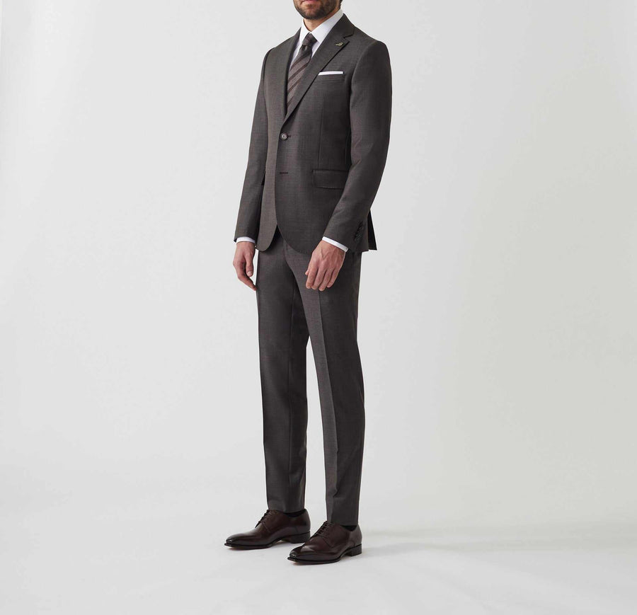 Brown wool suit